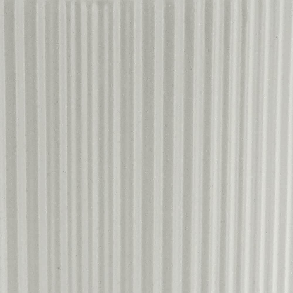 Amazon Basics Set of 3 White Round Fluted Ceramic Planters 6", 8" and 10"