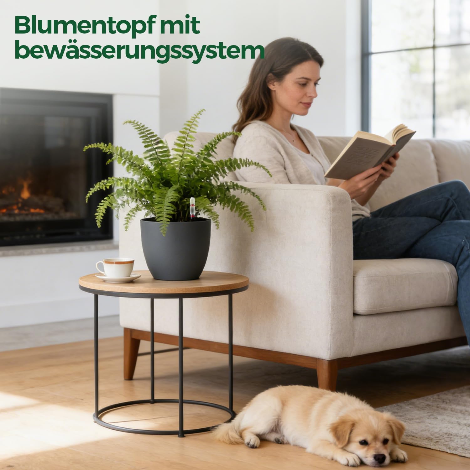T4U 2Pcs 17,5cm Selbstbewässerungstopf mit Wasseranzeiger, Praktischer Blumentopf für vielbeschäftigte Anfänger und Gärtner, Plant Pot geeignet für Geranien/Minze für den Innen und Außenbereich (Grau)