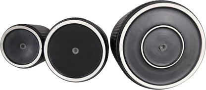 Amazon Basics Set of 3 Black Round Ribbed Ceramic Planters 6", 8" and 10"